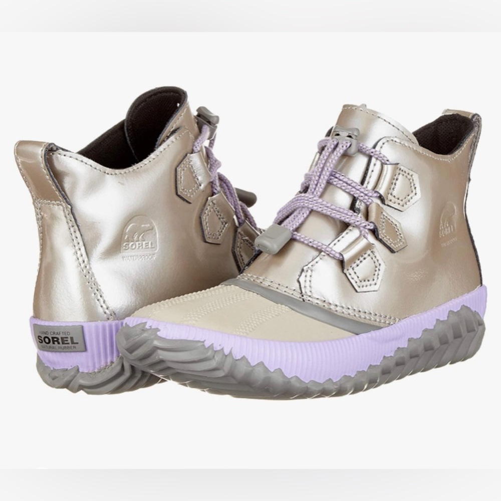 Sorel Out N About Plus Boot - Girls' Quarry/Chrome Grey